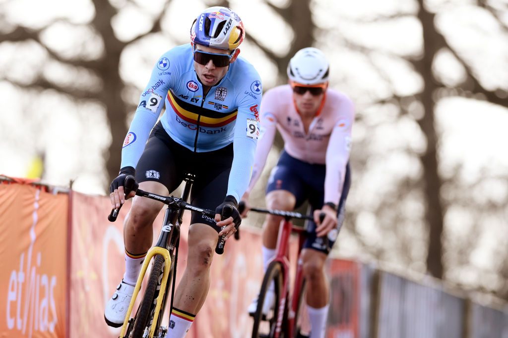 HOOGERHEIDE NETHERLANDS FEBRUARY 05 Wout Van Aert of Belgium competes during the 74th World Championships CycloCross 2023 Mens Elite CXWorldCup Hoogerheide2023 on February 05 2023 in Hoogerheide Netherlands Photo by David StockmanGetty Images