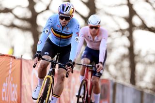 HOOGERHEIDE NETHERLANDS FEBRUARY 05 Wout Van Aert of Belgium competes during the 74th World Championships CycloCross 2023 Mens Elite CXWorldCup Hoogerheide2023 on February 05 2023 in Hoogerheide Netherlands Photo by David StockmanGetty Images