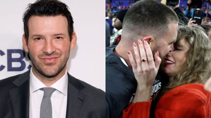 Taylor Swift confronted Tony Romo after the sports announcer called her Travis Kelce's wife not once, but twice.