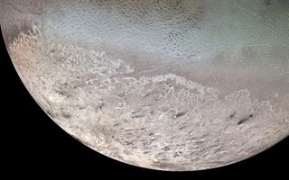 Image of Triton, an icy moon of Neptune. Astrobiologists have to think analytically about their work when looking for life on worlds such as this.