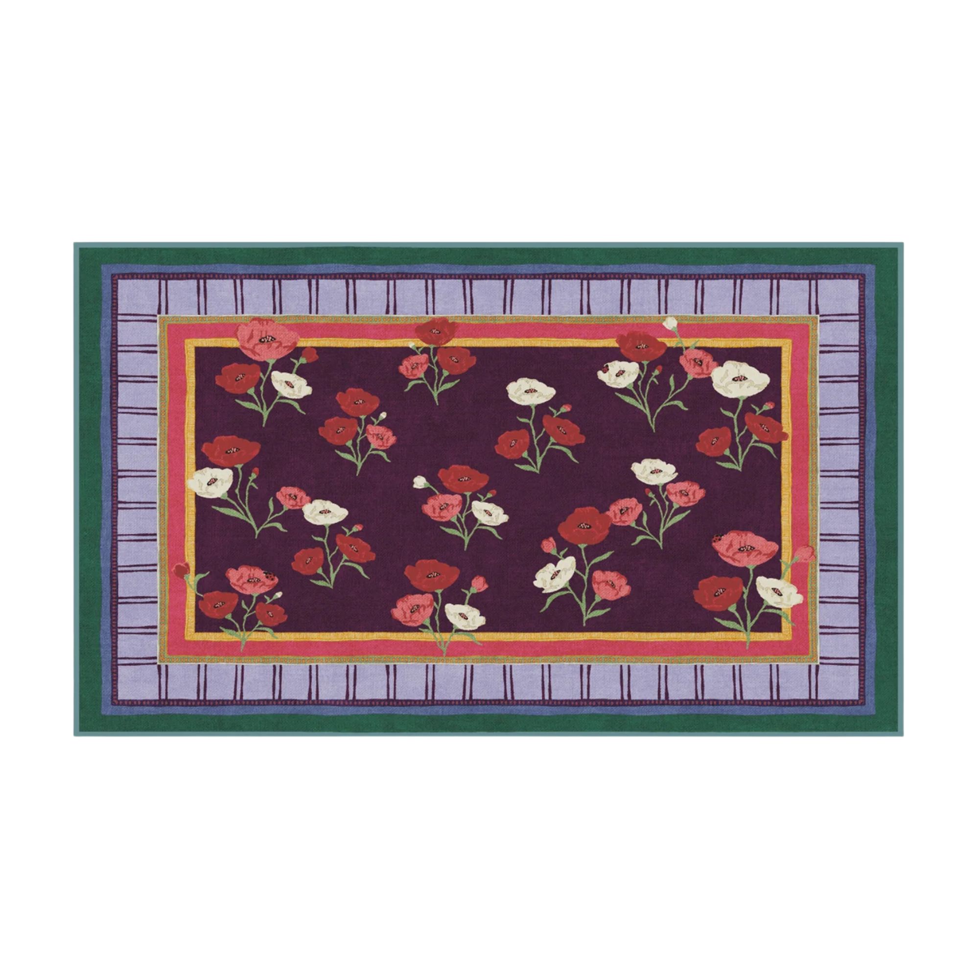 Iris Apfel Ambroeus Royal Plum Rug Ruggable rug