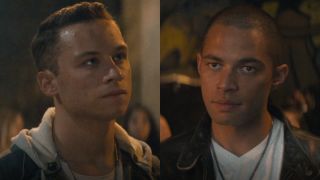 From left to right: Finn Cole and Vinnie Bennett as young Jakob and Dom, respectively in F9 flashback.