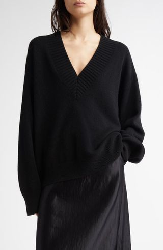 Oversize Cashmere V-Neck Sweater