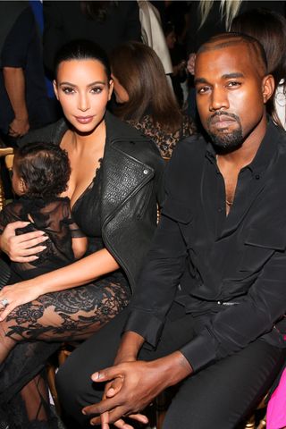Kim And Kanye West At Paris Fashion Week
