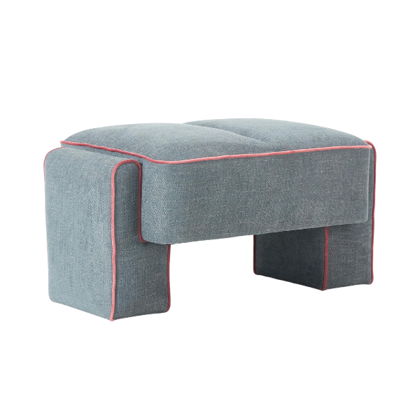 Westwing Collection, Upholstered Ottoman Bobi