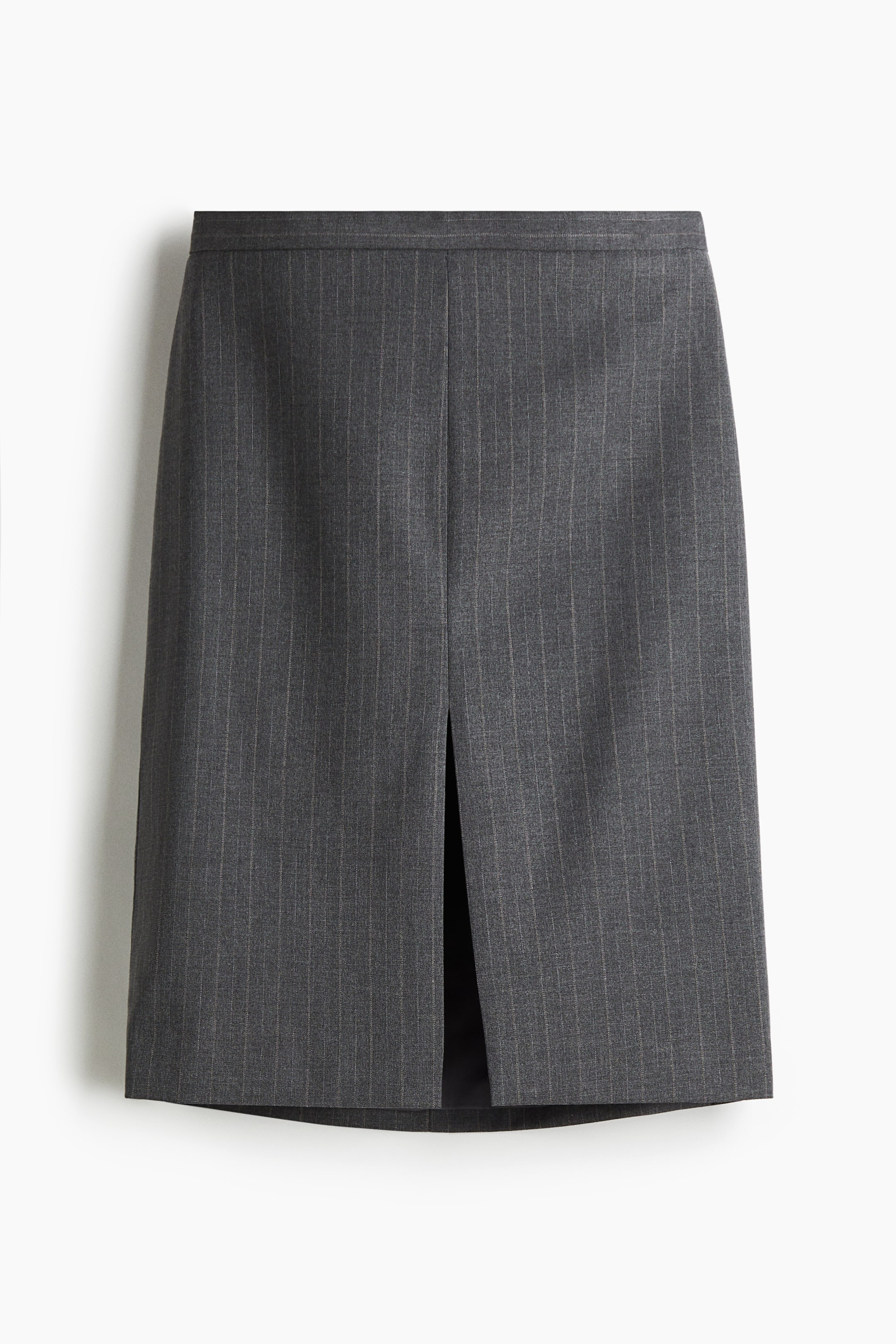 Pencil Skirt - Gray/pinstriped