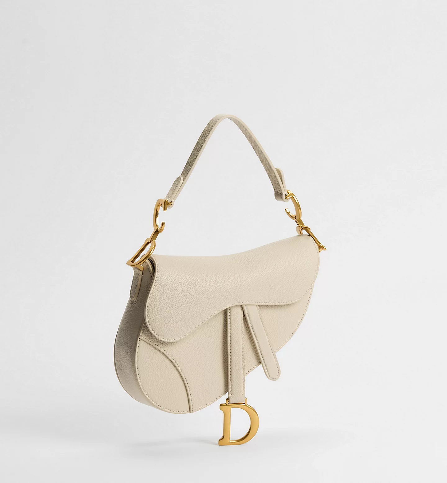 Dior saddle bag in cream.