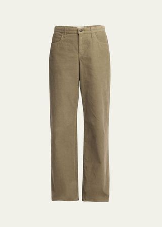 Eglitta Corduroy Straight-Leg Pants