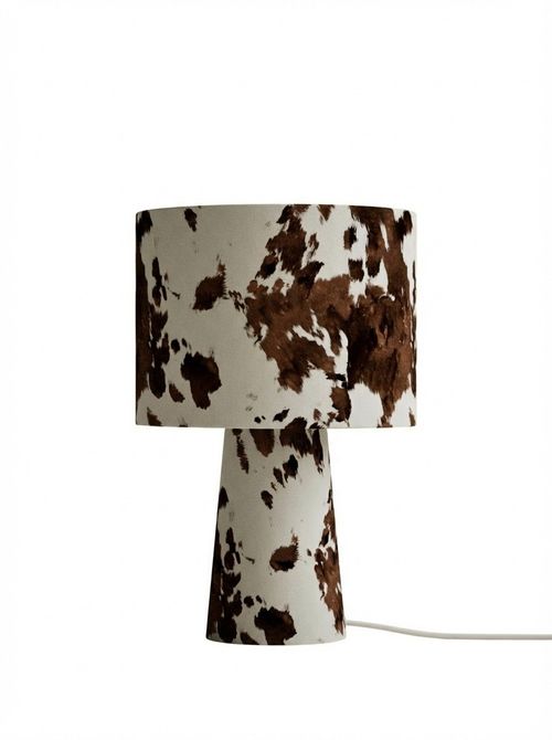 Fabric Cow Print Table Lamp