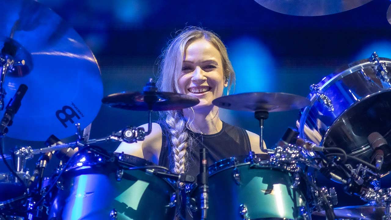 Anika Nilles onstage with Rush