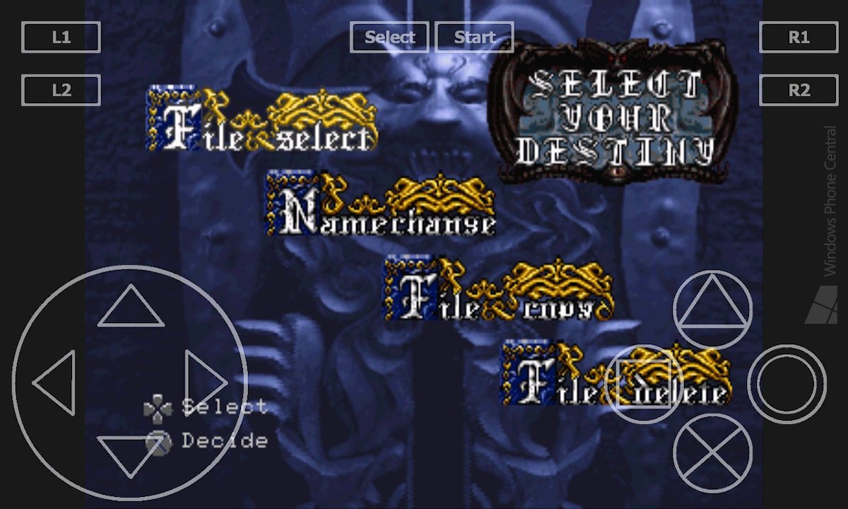 EmiPSX Playstation emulator for Windows Phone 8 Simple Skin