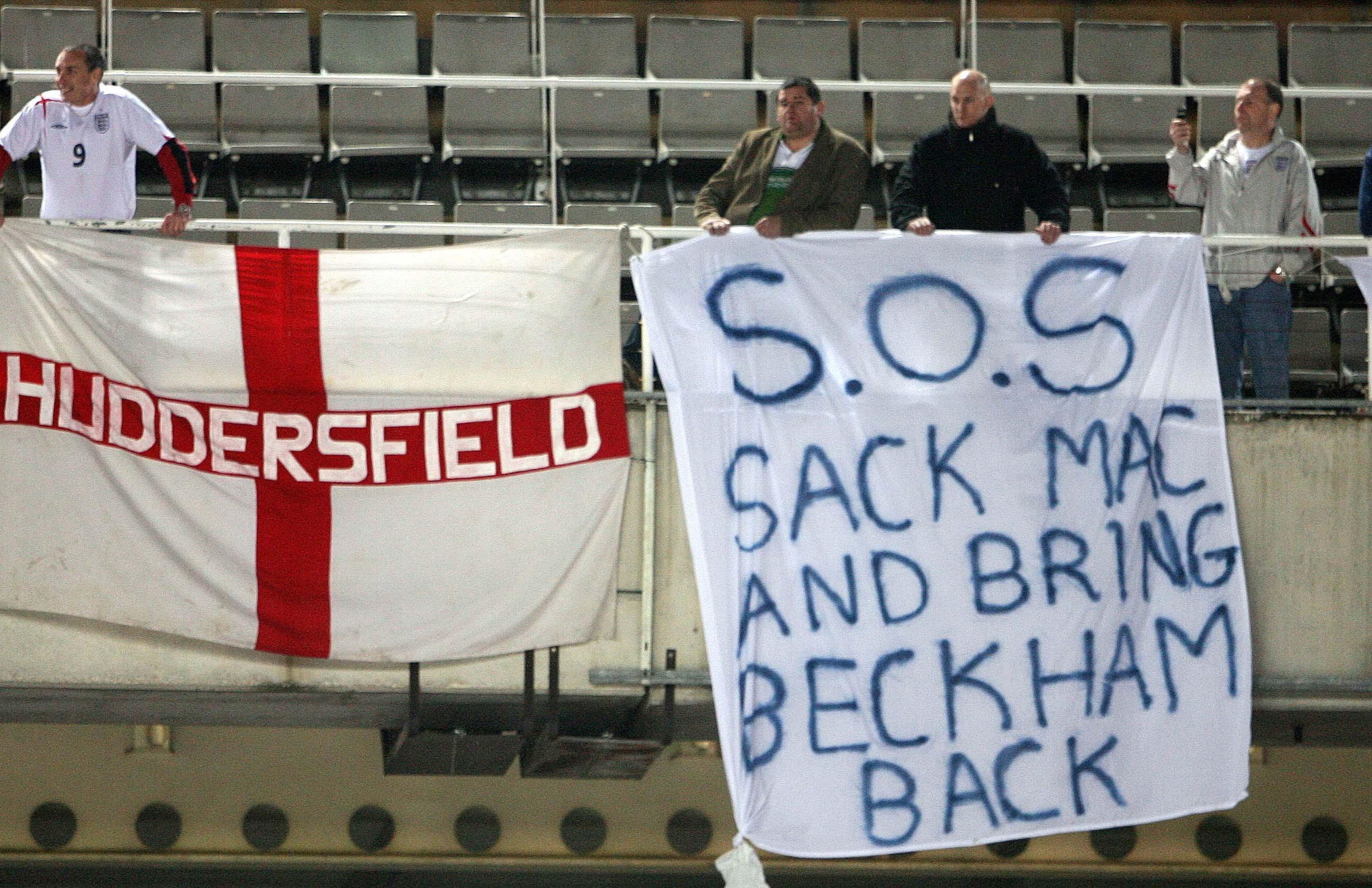 England fans let their feelings known against Andorra