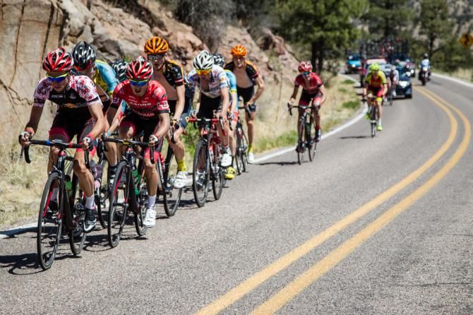 Daniel Jaramillo (Jamis) puts the pressure on during the entire climb