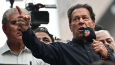 Imran Khan speaking to supporters in 2022