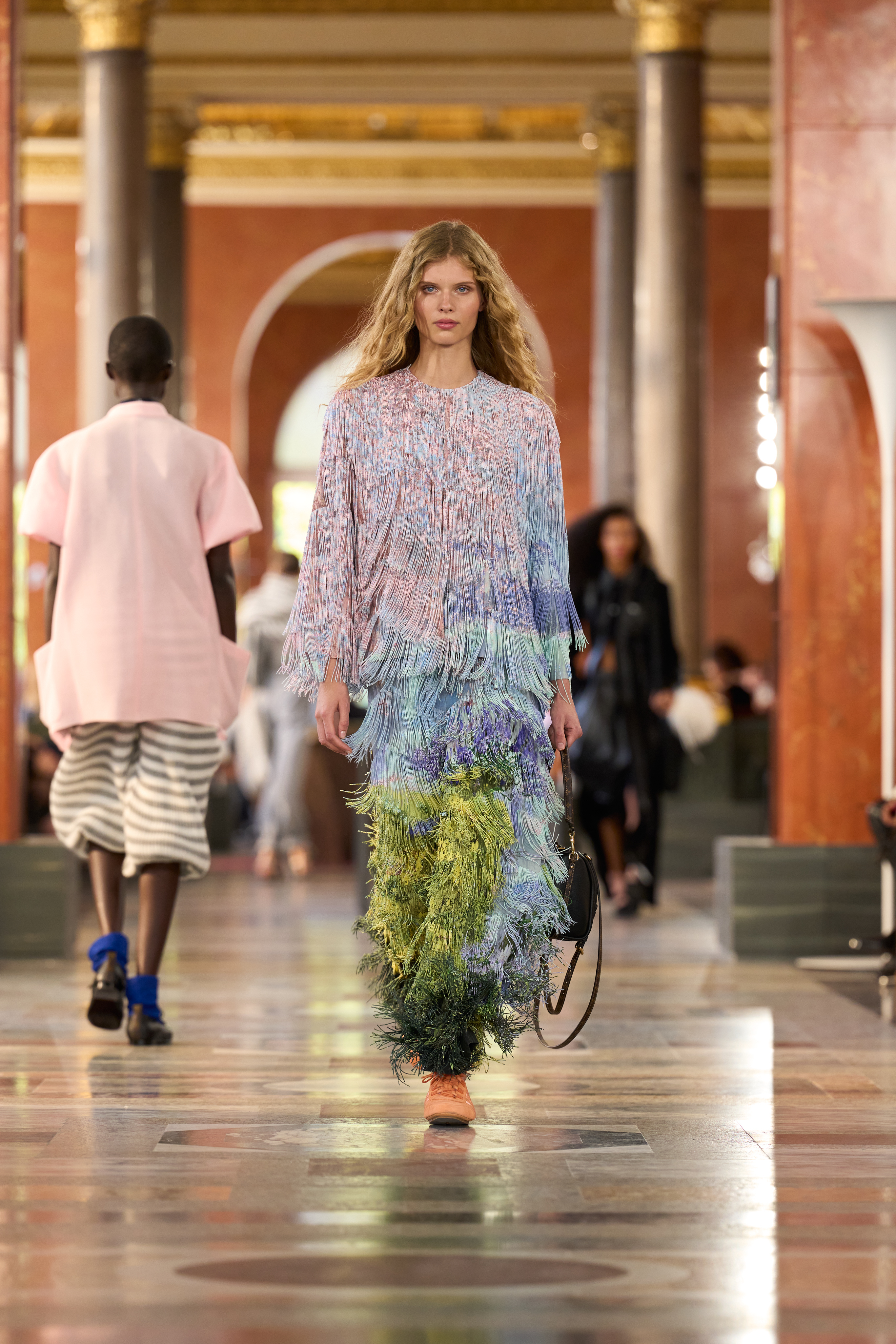 Model on the Louis Vuitton spring 2026 runway.