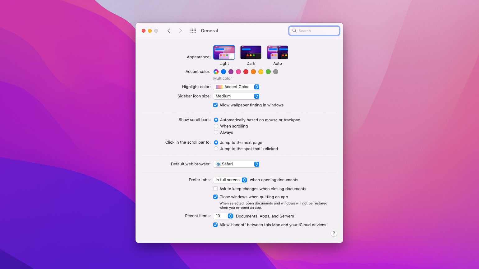 Screenshot of Universal Control feature in macOS
