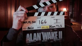Photo showing Ilkka Villi getting ready on the live action set of Alan Wake 2