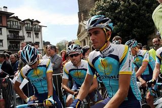 Defending champion Alberto Contador (Astana) in the Tour of the Basque Country