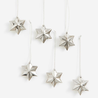 Silver star ornaments
