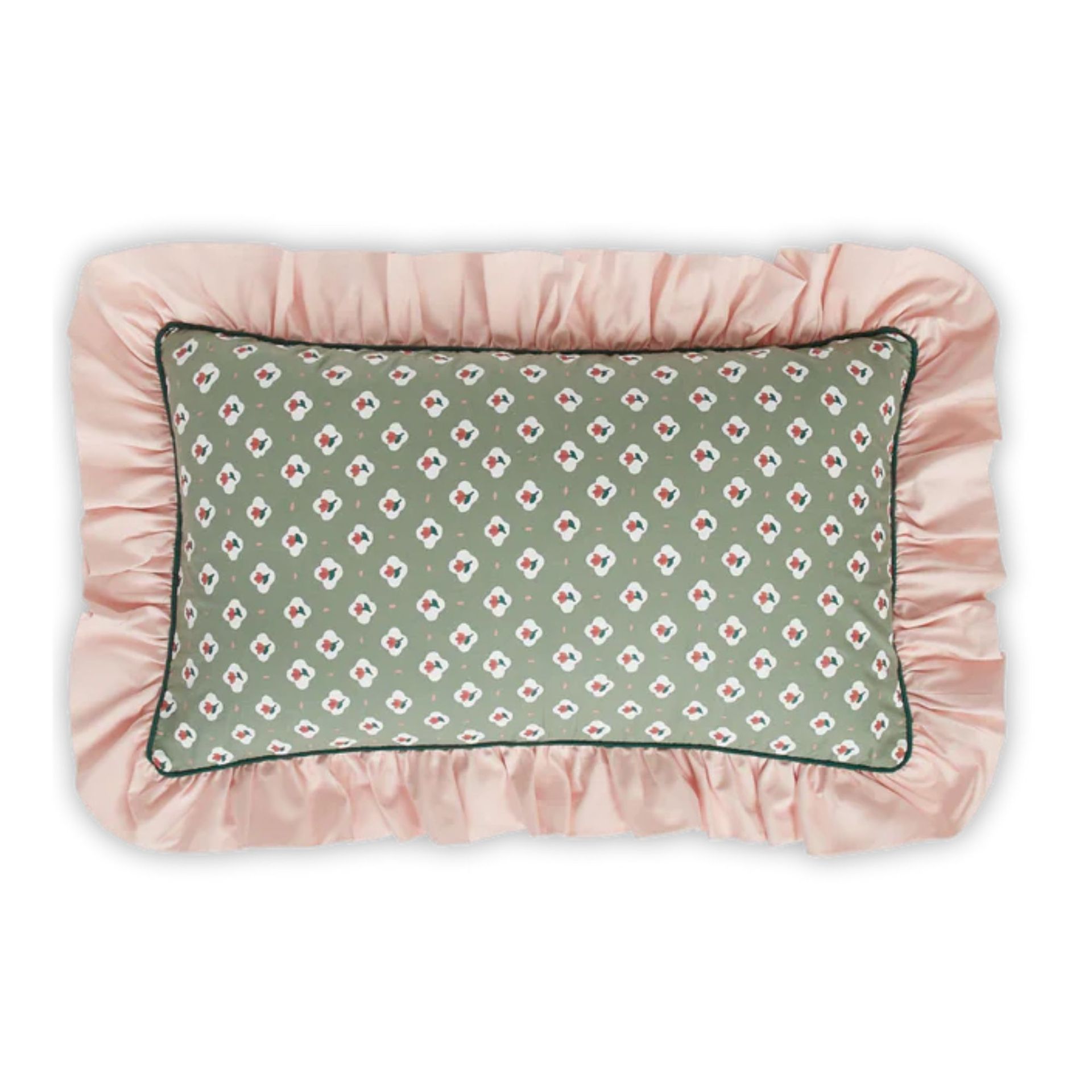 Ditsy Floral Ruffled Pillow
