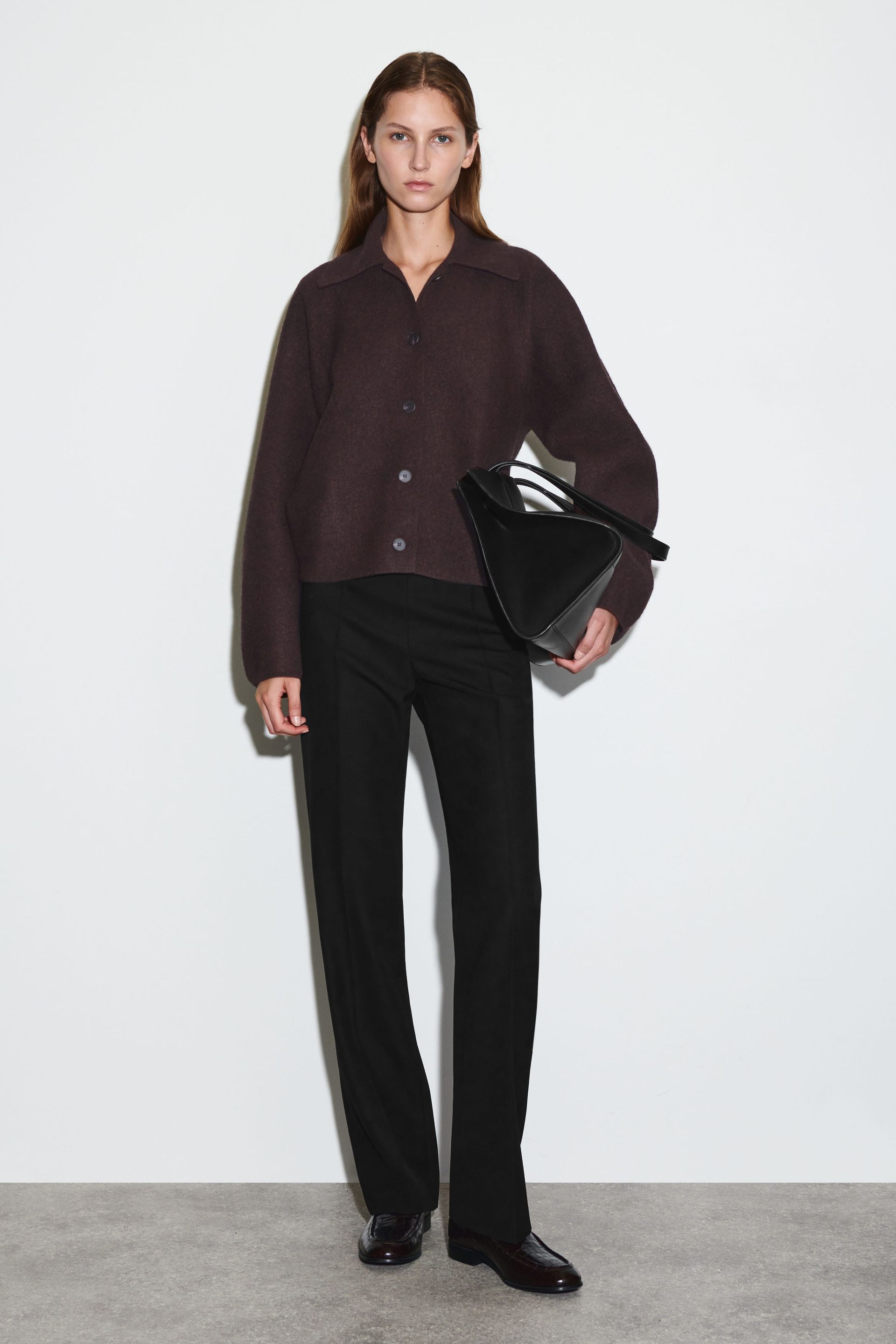 Sculpted Merino Wool Short Jacket