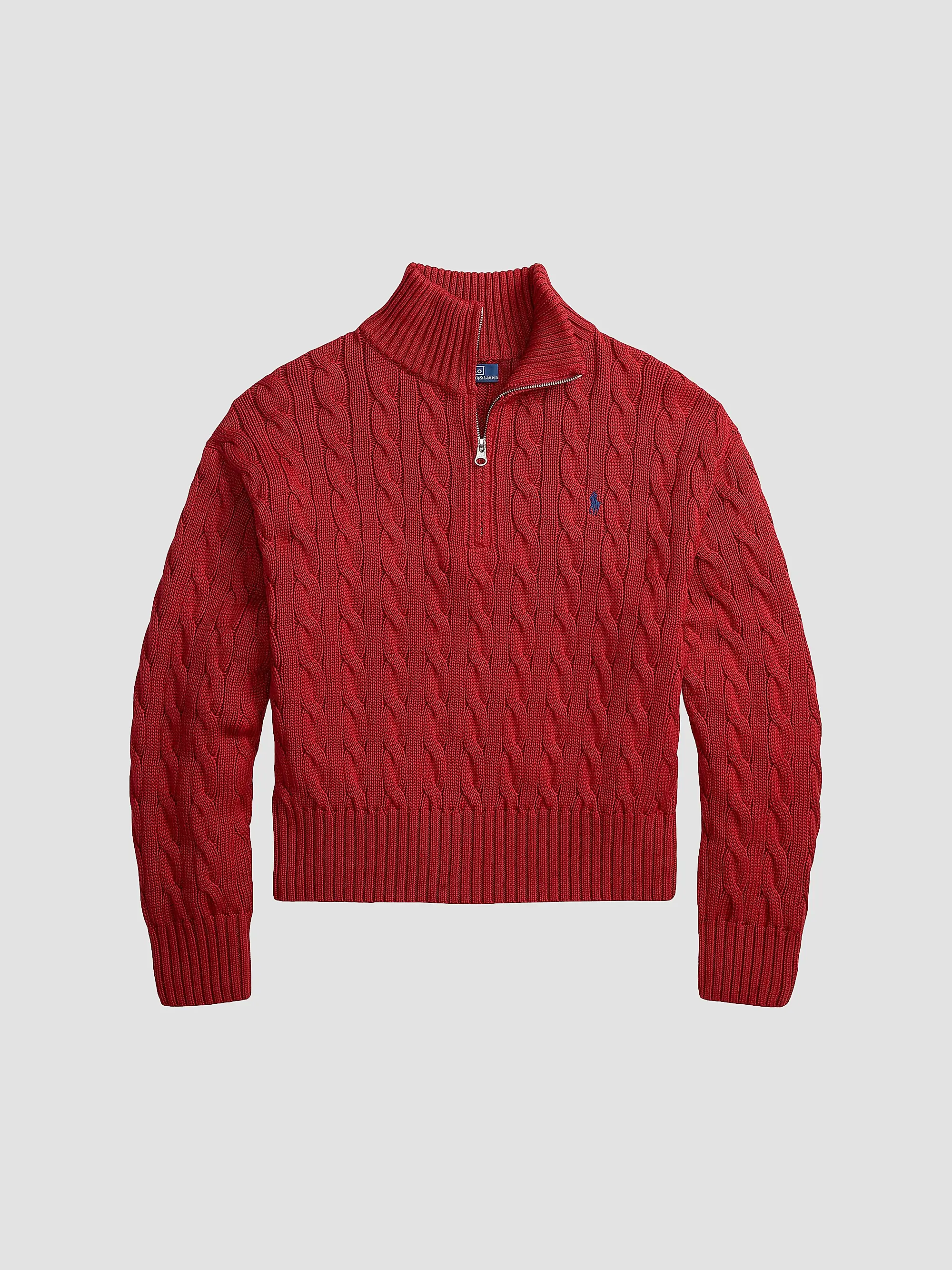 Cable-Knit Quarter-Zip Sweater