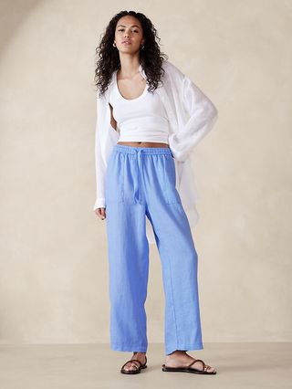 Linen Pull-On Pant