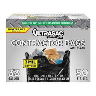 A pack of 50 contractor bags