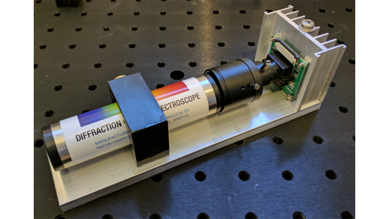 The spectroscope at one end of the machine