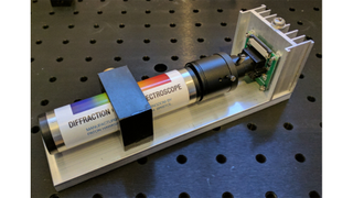 The spectroscope at one end of the machine