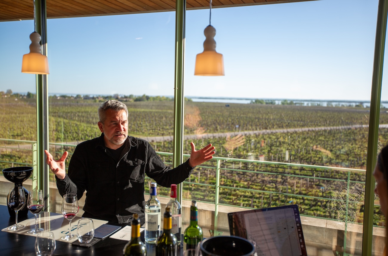 Nicolas Glumineau in tasting room
