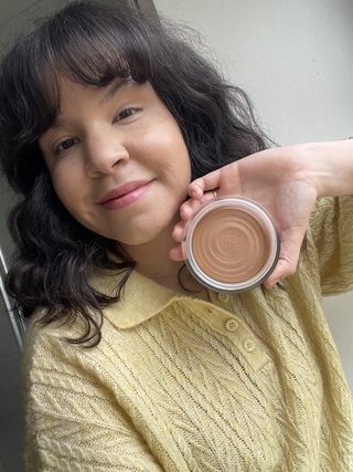 Mica Ricketts wearing Chanel Les Beiges Healthy Glow Bronzing Cream