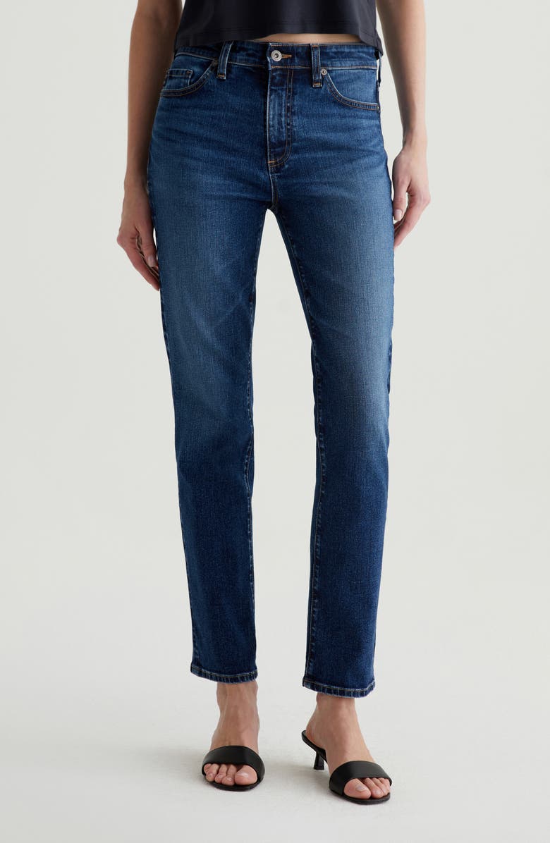 Mari Mid Rise Slim Straight Leg Jeans