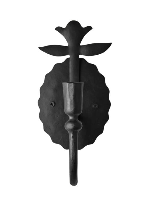 Antique Inspired Forged Iron Wall Sconce