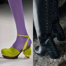 winter 2022 2023 shoe trends at Fendi & Chloé