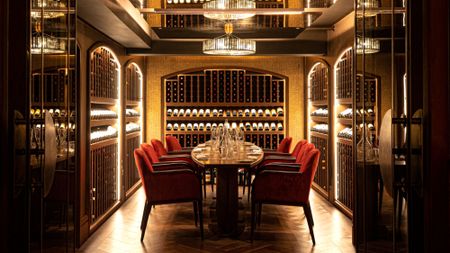 The wine room is now a beautiful private dining room 