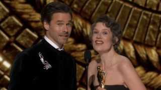 Camille and Clement Ducol singing during Oscars win at 2025 Oscars