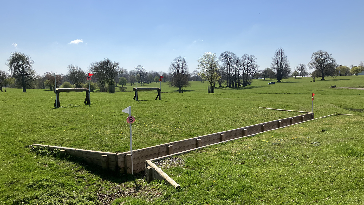 The ditch at B and element C for both courses