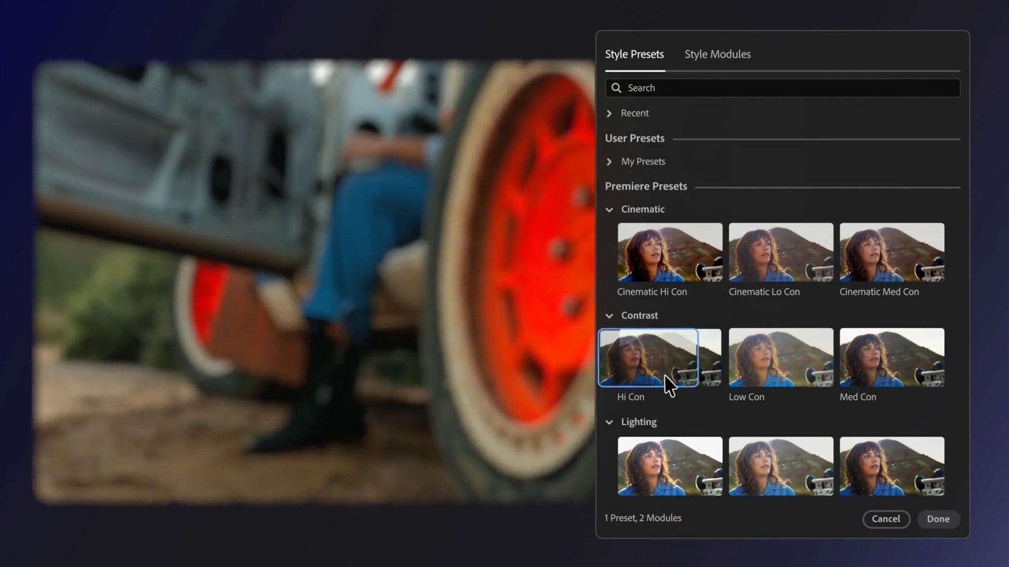 Adobe Premiere screenshots from Adobe promo video