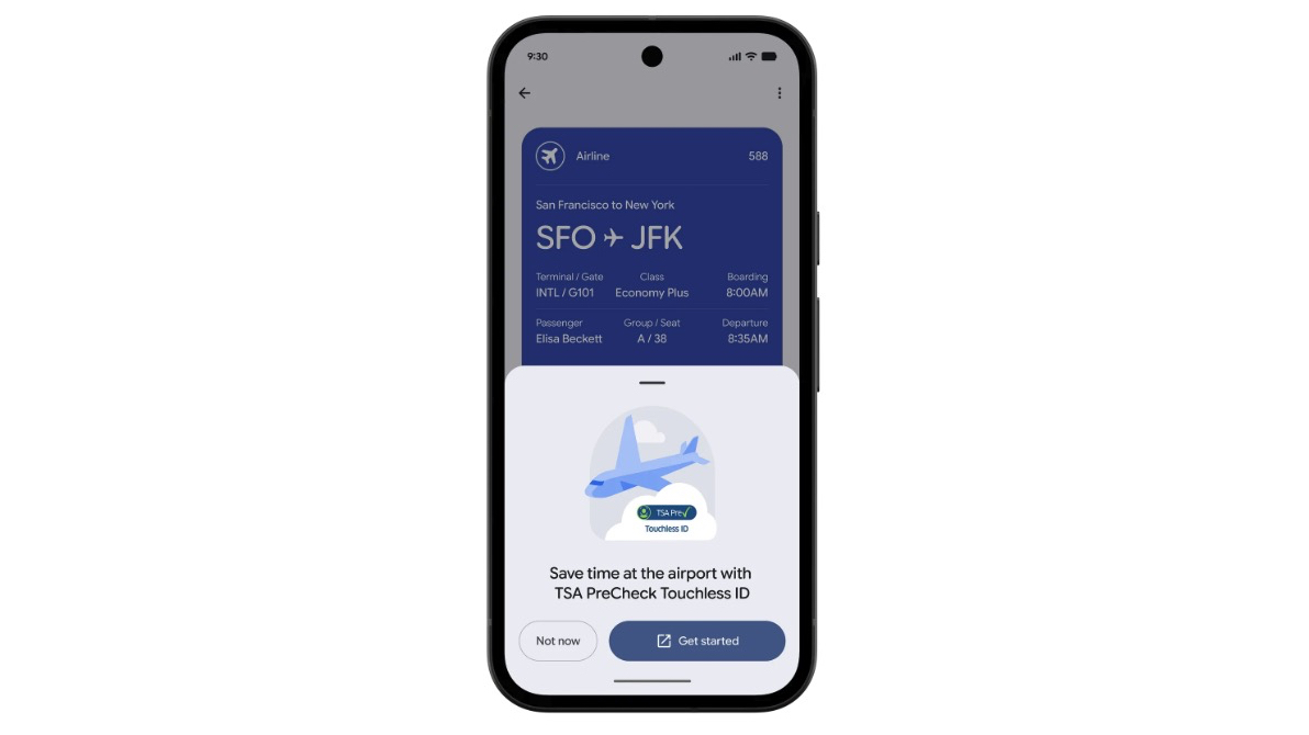 TSA PreCheck Touchless ID on Google Wallet