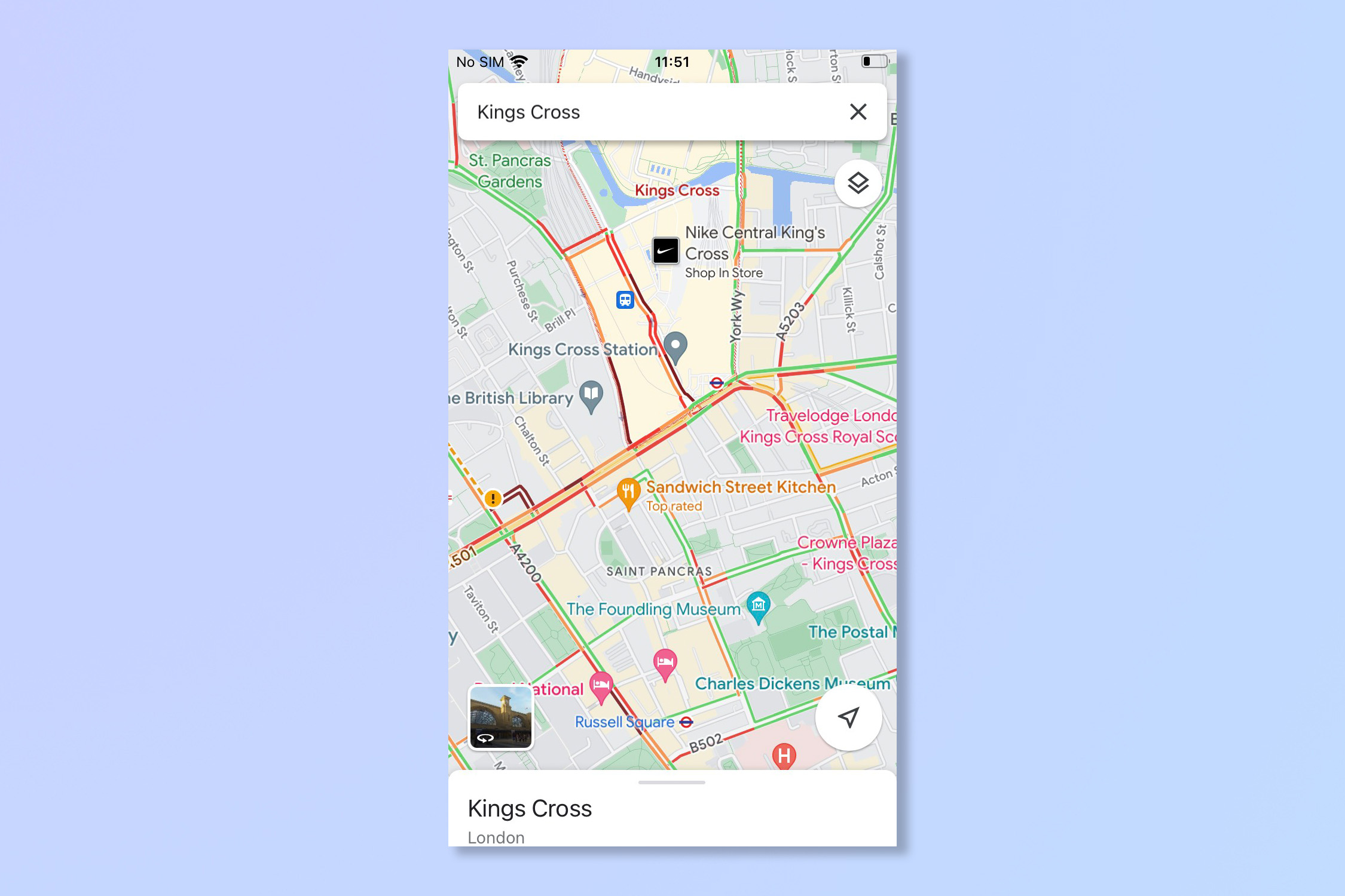 Google отображает трафик на iOS
