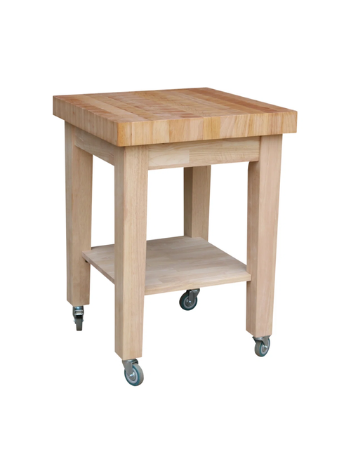Cuthbert Kitchen Cart With Butcher Block 