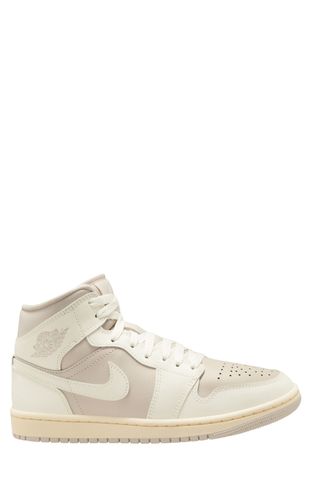 Nike Air Jordan 1 Mid Sneakers beige and ivory