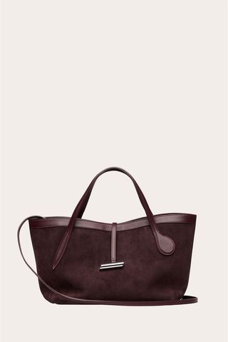 Petite Penne Tote Suede Amarone