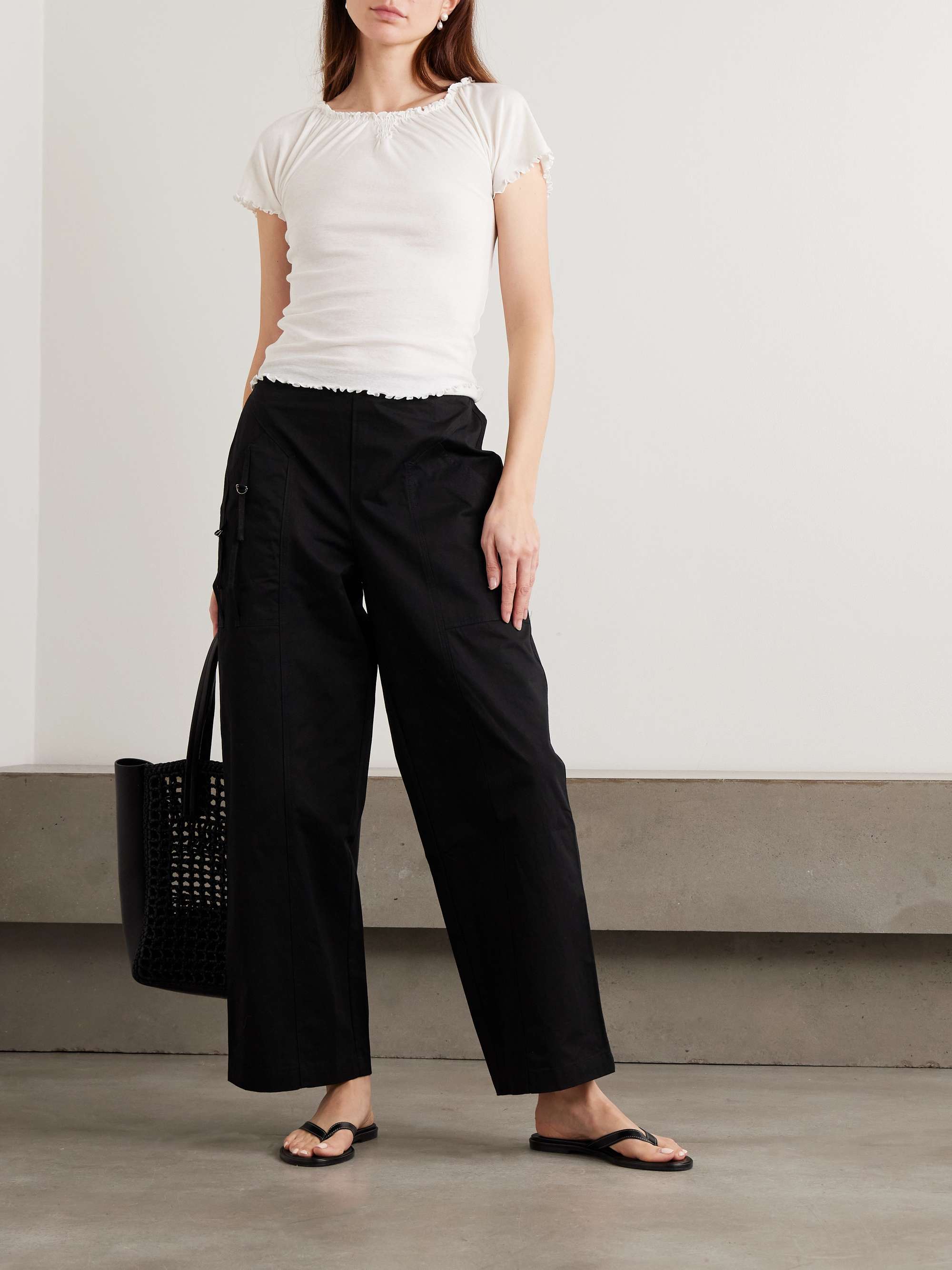 Adjust Pocket Cotton-Twill Pants