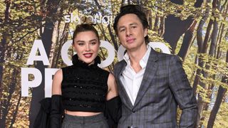 Florence Pugh and Zach Braff at the premiere for 'A Good Person'