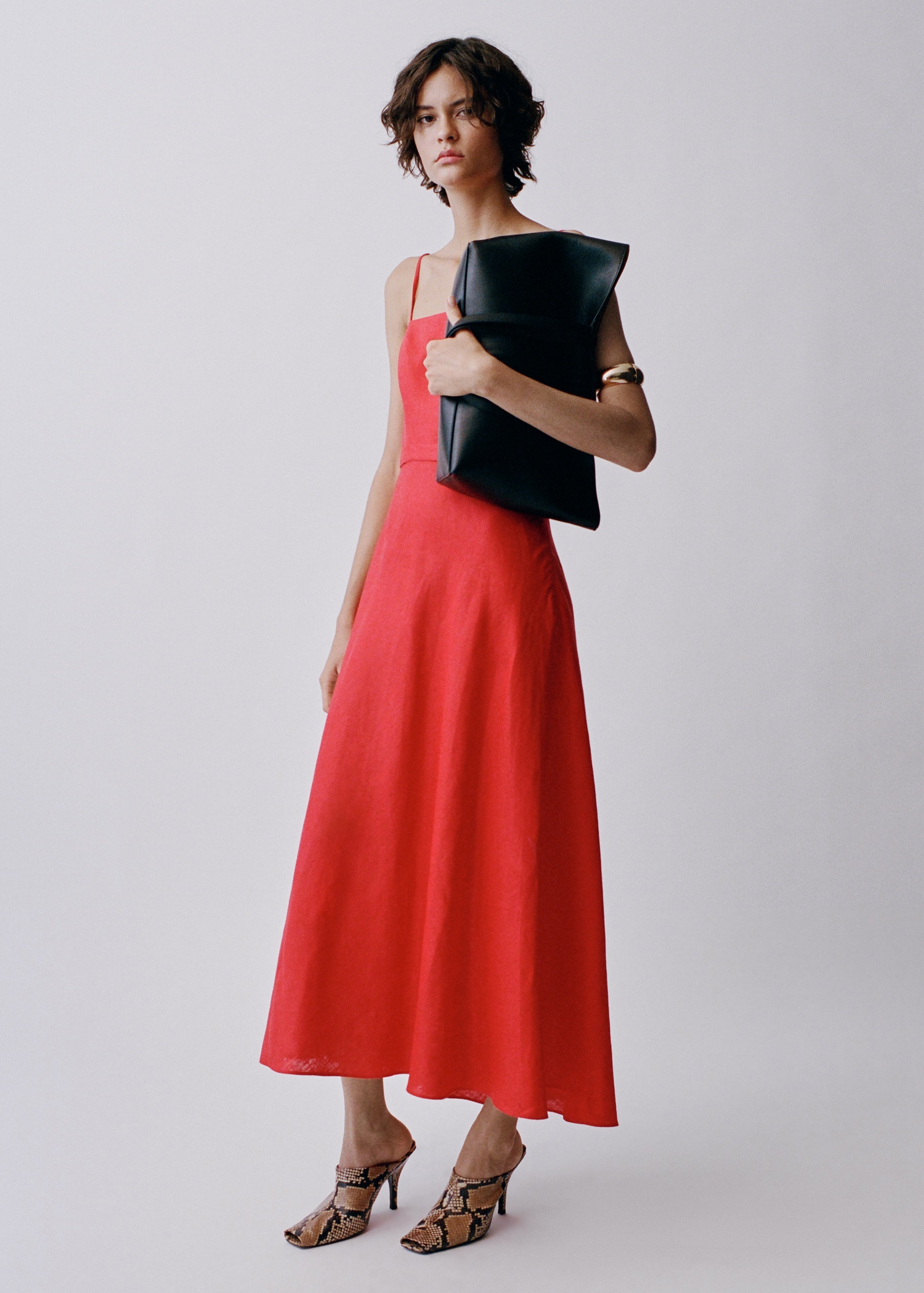 MANGO, Bow Linen-Blend Dress - Women | Mango United Kingdom