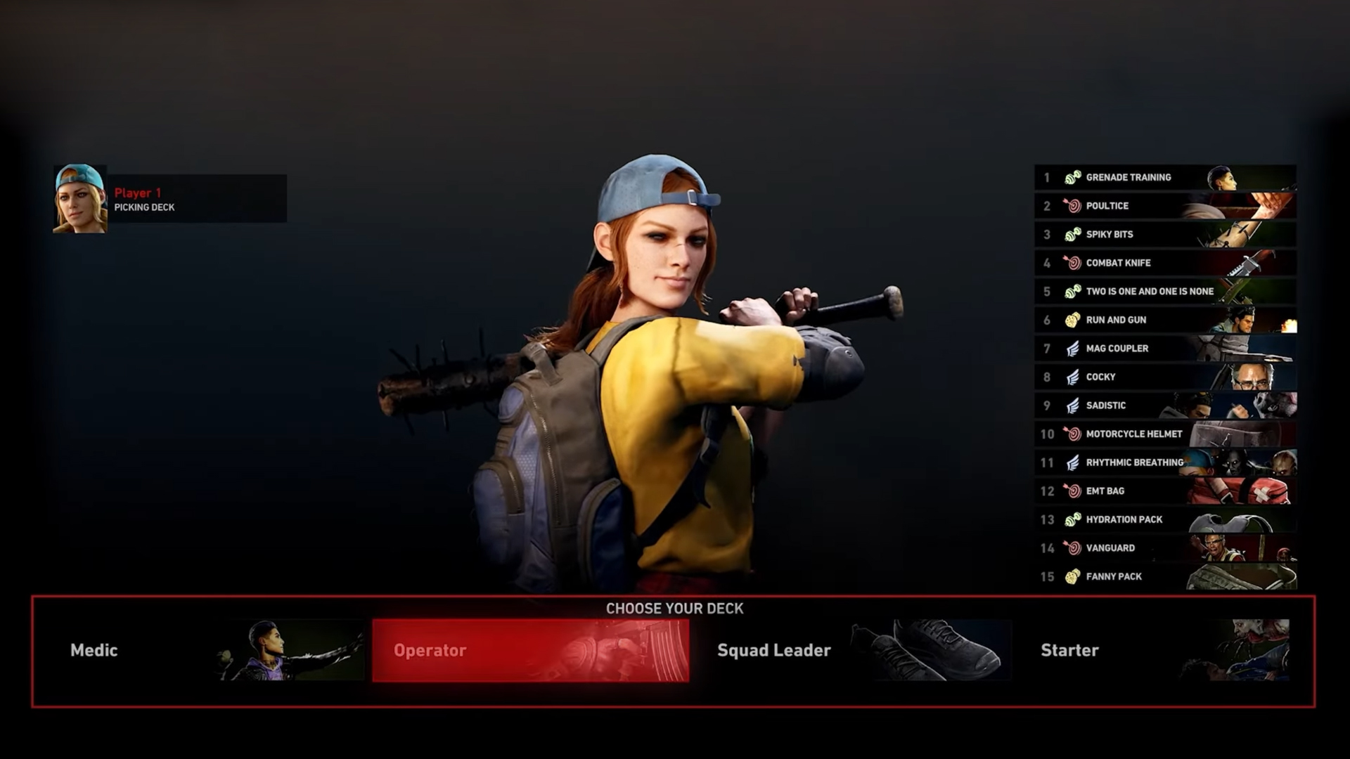 a cleaner loadout screen in back 4 blood