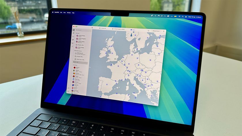 NordVPN map displayed on laptop