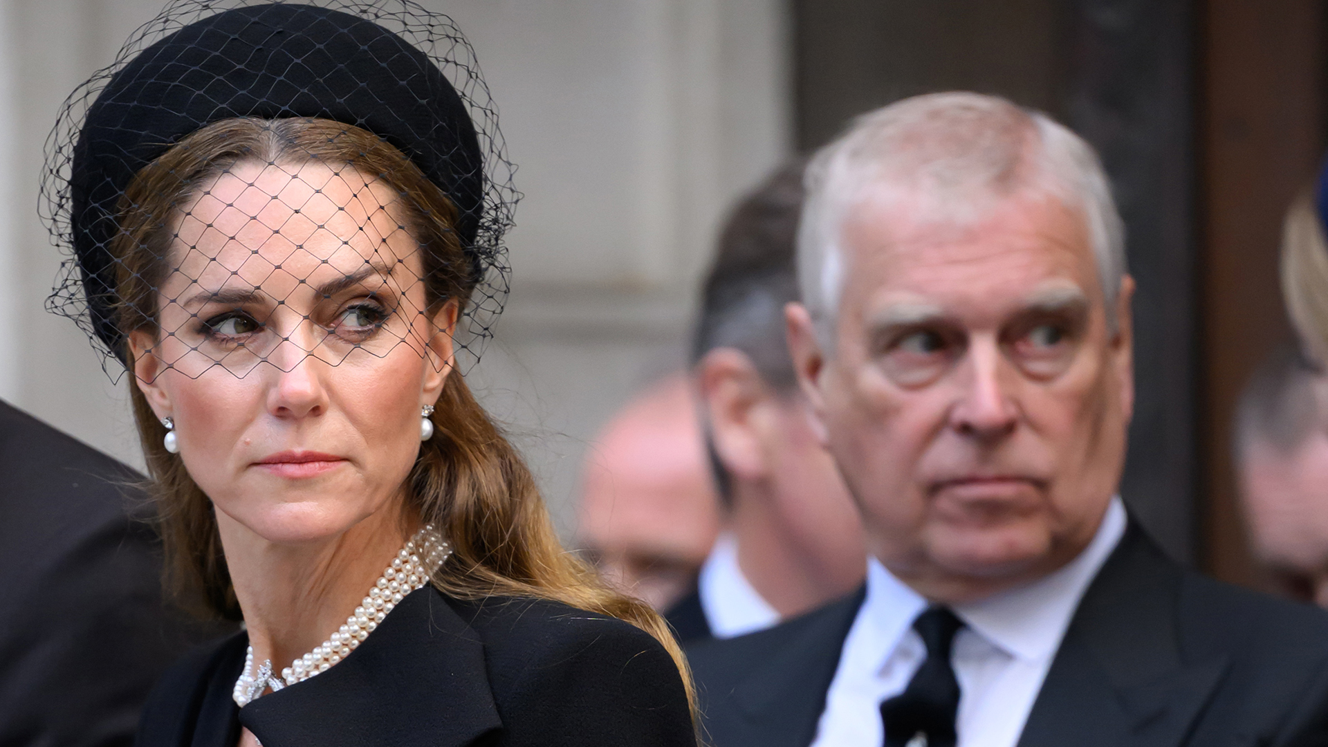 LONDON, ENGLAND - SEPTEMBER 16: Prince William, Prince of Wales, Catherine, Princess of Wales and Prince Andrew, Duke of York depart after the Requiem Mass service for the Duchess of Kent at Westminster Cathedral on September 16, 2025 in London, England. Katharine, Duchess of Kent was married to Prince Edward, Duke of Kent, the first cousin of Queen Elizabeth II. She died on September 4 at the age of 92 at Kensington Palace surrounded by her family. Having converted to Catholicism in 1994, her funeral takes place at Westminster Cathedral and is the first Catholic funeral to be held for a member of the royal family in modern British history. Her Royal Highness will be laid to rest at the Royal Burial Ground at Frogmore, Windsor. (Photo by Karwai Tang/WireImage)